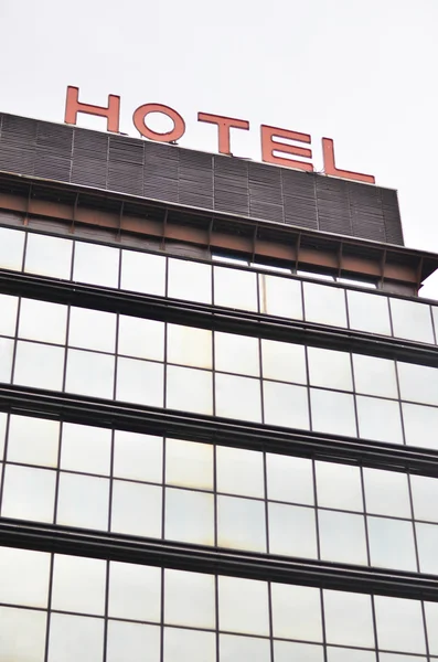 Hotel sign on building - Hotel concept — Stock Photo, Image