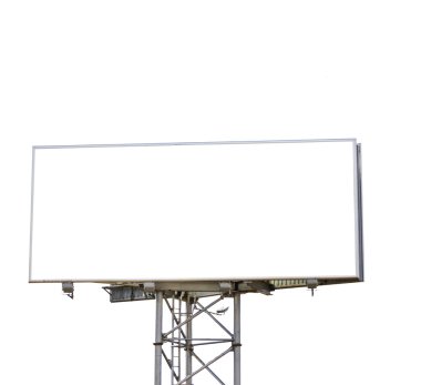 boş billboard üzerinde beyaz izole