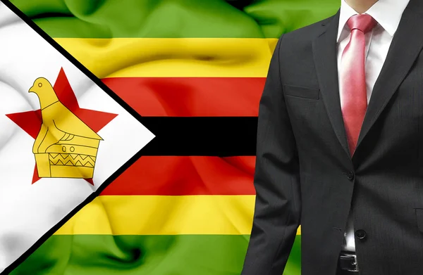 Affärsman från zimbabwe konceptuell bild — Stockfoto