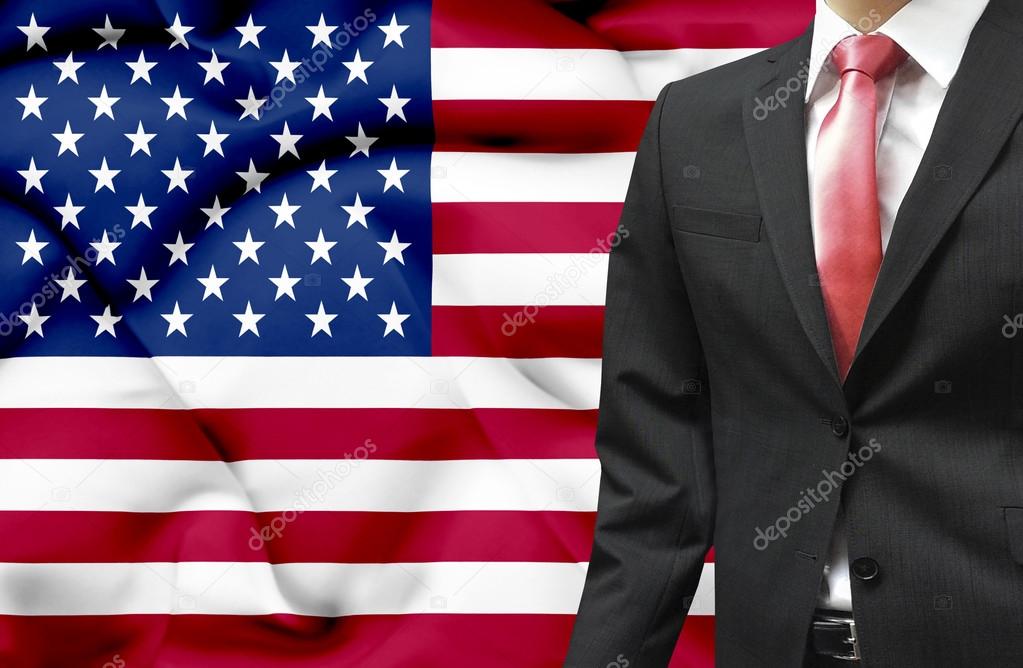 Businessman from United States of America conceptual image
