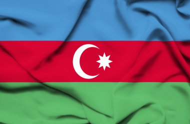 Azerbaycan dalgalanan bayrak