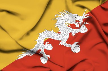 Bhutan dalgalanan bayrak