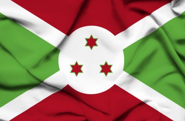 Burundi dalgalanan bayrak