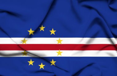 Cape verde dalgalanan bayrak