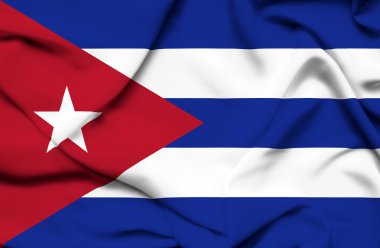 Küba dalgalanan bayrak