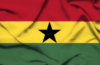 Gana dalgalanan bayrak