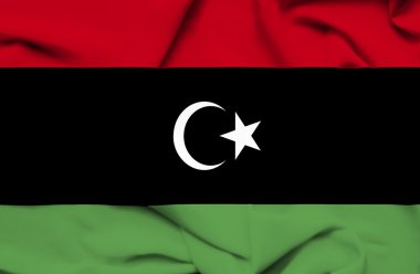 Libya dalgalanan bayrak