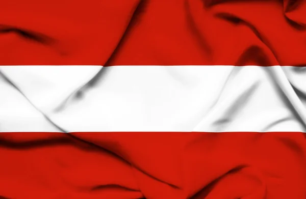 Austria bandiera sventolante — Foto Stock