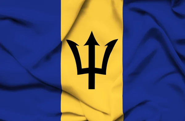 Barbados sventola bandiera — Foto Stock