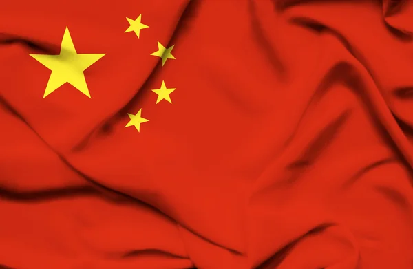 Chiny macha flagą — Zdjęcie stockowe