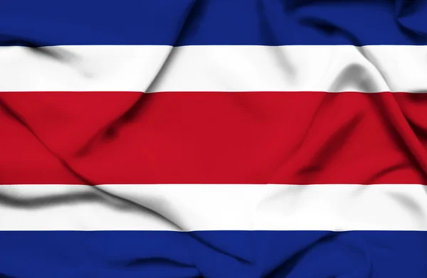 Коста-Рика размахивает флагом — стоковое фото