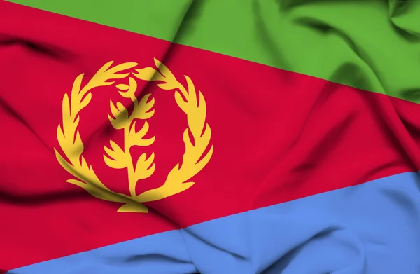 Bandiera sventolante Eritrea — Foto Stock