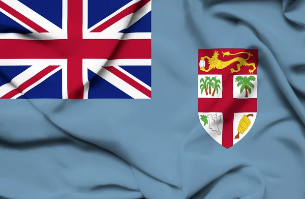 Vlající vlajka Fidži — Stock fotografie