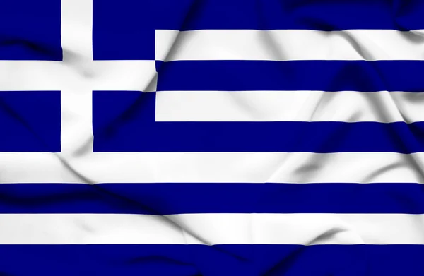 Greece waving flag — Stock Photo, Image