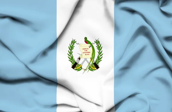 Vlající vlajka Guatemaly — Stock fotografie