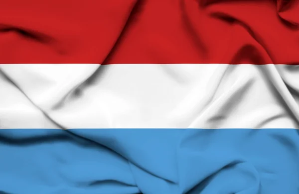 Luxemburg schwenkt Flagge — Stockfoto