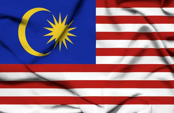 Malaysia schwenkt Flagge — Stockfoto