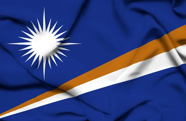 Marshall islands waving flag — Stock Photo, Image
