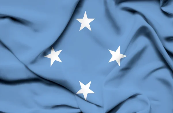 Wapperende vlag van Micronesia — Stockfoto