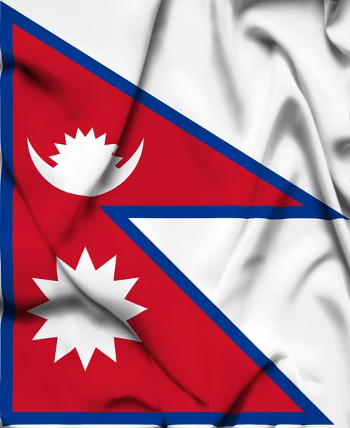 Nepal waving flag — Stock Photo, Image