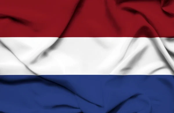 Nizozemsko vlající vlajka — Stock fotografie