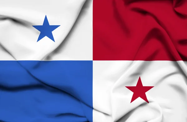 Panama viftande flagga — Stockfoto