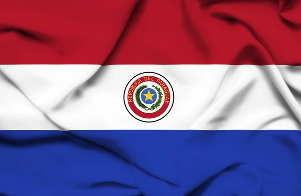 Wapperende vlag van Paraguay — Stockfoto