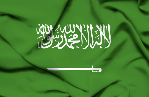 Saudi Arabien schwenkt Flagge — Stockfoto