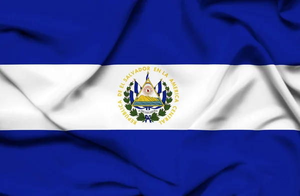 El Salvador waving flag — Stock Image El Salvador waving flag Stock Image