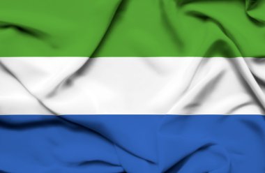 Sierra leone dalgalanan bayrak
