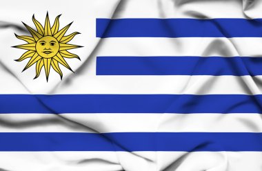 Uruguay dalgalanan bayrak