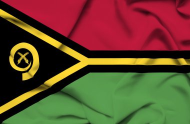 Vanuatu dalgalanan bayrak