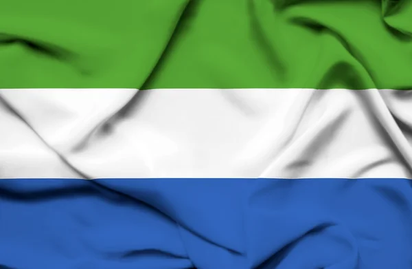 Sierra Leona ondeando bandera —  Fotos de Stock