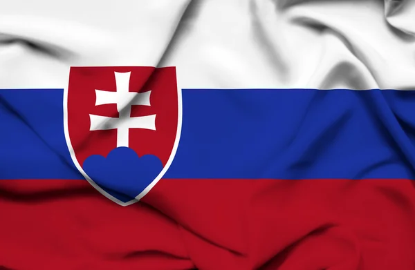 Slovaquie agitant le drapeau — Photo