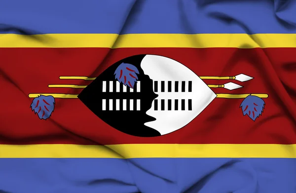 Wapperende vlag van Swaziland — Stockfoto