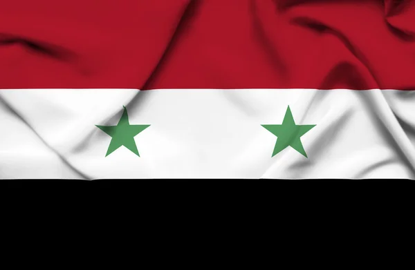 Syrien viftande flagga — Stockfoto