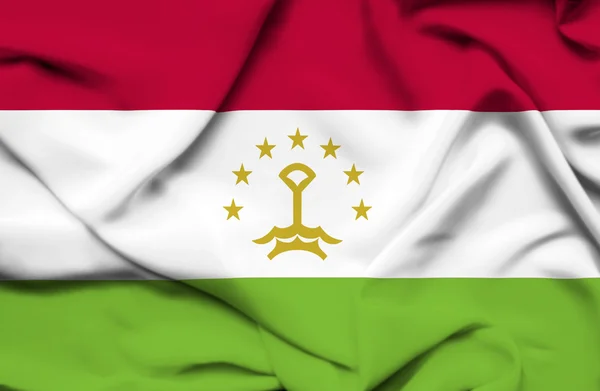 Tadschikistan schwenkt Flagge — Stockfoto