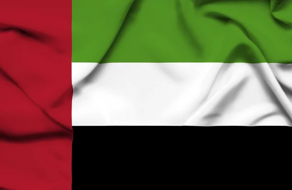 Vereinigte Arabische Emirate schwenken Flagge — Stockfoto