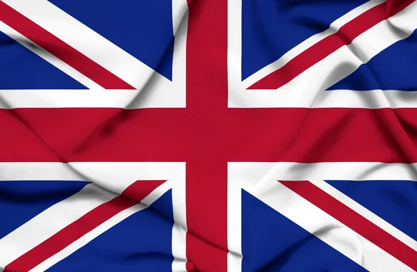 Storbritannien viftande flagga — Stockfoto