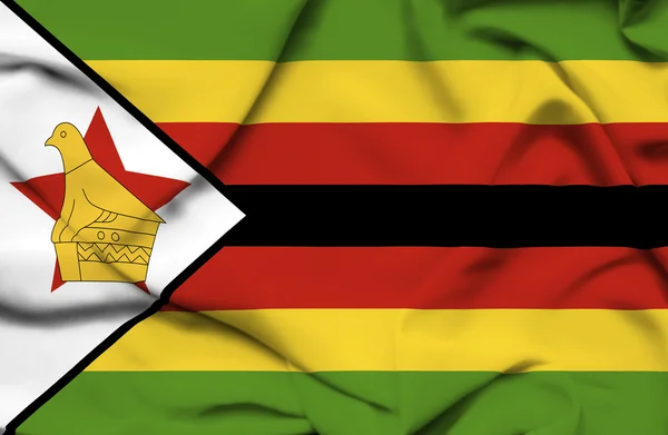 Zimbabué acenando bandeira — Fotografia de Stock