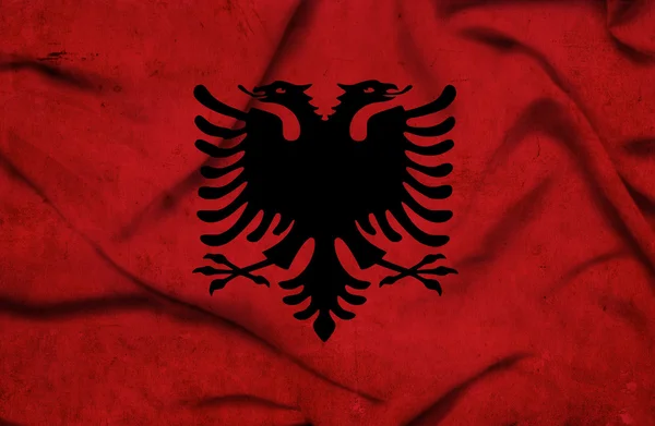 Albania vifter med flagg – stockfoto