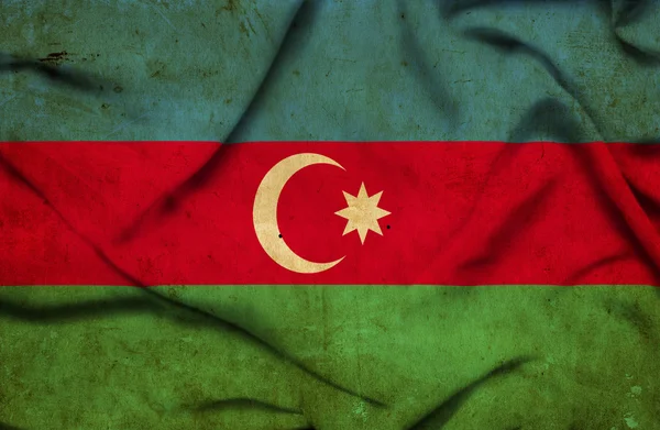 Азербайджан размахивает флагом — стоковое фото