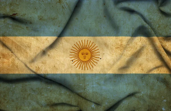 Macha flagą Argentyny — Zdjęcie stockowe