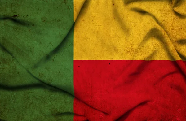 Benin schwenkt Flagge — Stockfoto