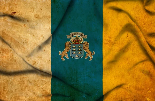 Isole Canarie che sventolano bandiera — Foto Stock