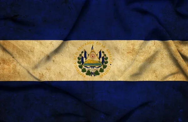 El Salvador integetett zászló — Stock Fotó