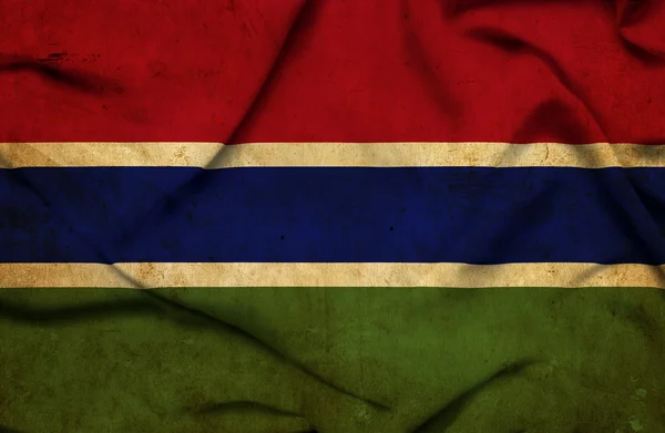 Gambia schwenkt Flagge — Stockfoto