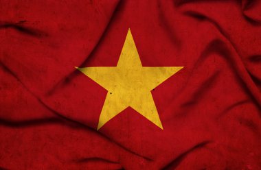 Vietnam waving flag