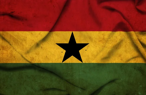 Ghana vlající vlajka — Stock fotografie