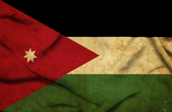 Jordanien schwenkt Flagge — Stockfoto